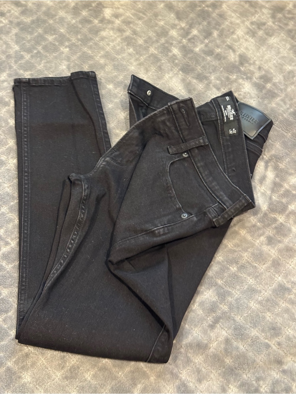 Hollister Men's Skinny Black Stretch Jeans size 32-32